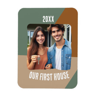 Our First House Personalised Photo Magnet
