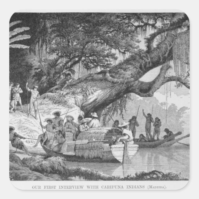 Our First Interview with Caripuna Indians Square Sticker (Front)