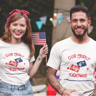 Our First July 4th Together – Couple T-Shirt