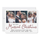 Our First Married Christmas 3 Wedding Photos Red