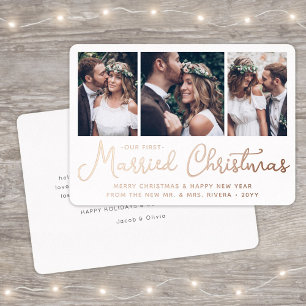 Our First Married Christmas Wedding Photo Collage