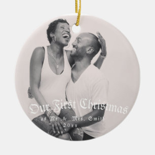 our first married, our new home, Christmas 2020 Ceramic Tree Decoration