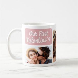 Our First Married Valentines Photo Collage Coffee Mug
