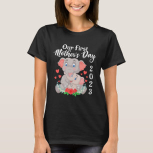 Our First Mother s Day Elephant Mum & Baby Family T-Shirt