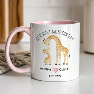 Our First Mother’s Day, Giraffe Mum and Baby Mug