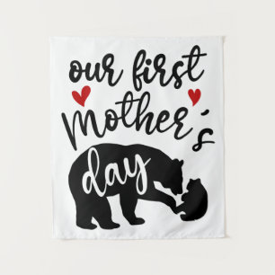 Our first Mothers Day Hearts Mama Bear Gift, 1/2 Tapestry