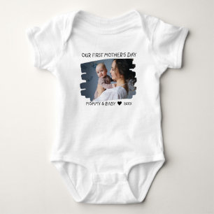 Our First Mother's Day New Mum And Baby Photo Bodysuit