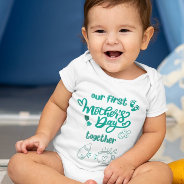 Our first mother's day togherther baby suit baby bodysuit (Creator Uploaded)