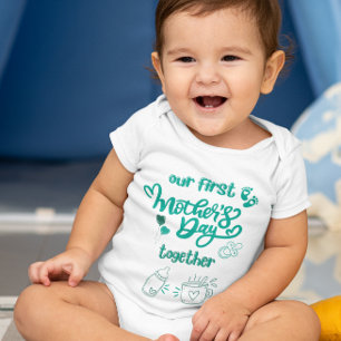 Our first mother's day togherther baby suit bodysuit