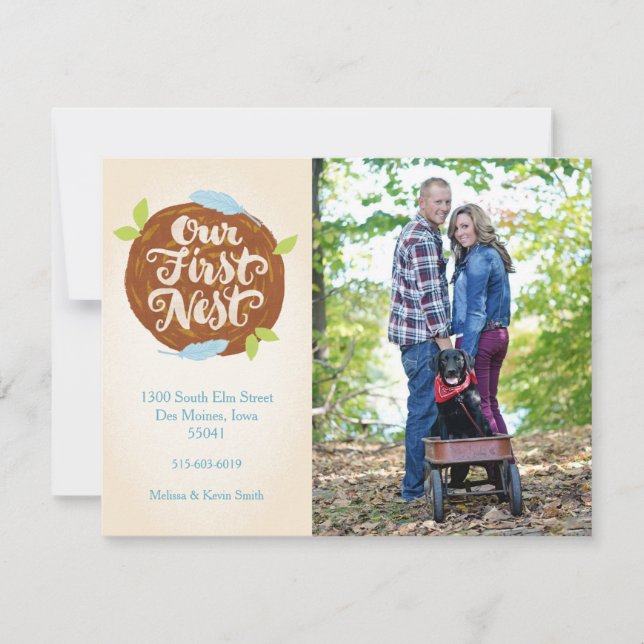 Our First Nest Moving Announcement (Front)