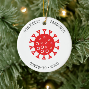 Our First Pandemic Christmas Coronavirus Funny Ceramic Tree Decoration