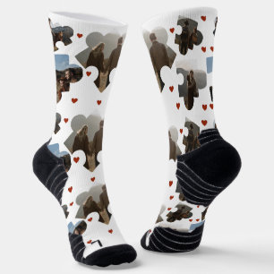 Our First Valentine's Day as Mr and Mrs Photo Socks