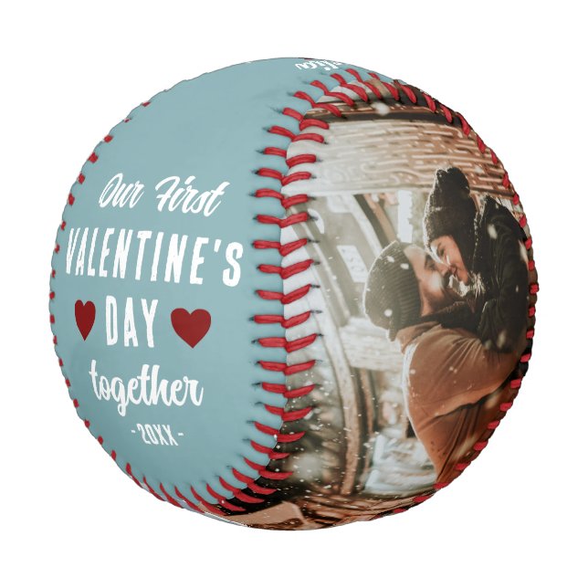 Our First Valentine's Day Together 2 Photos  Baseball (Angled)