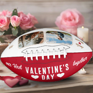Our First Valentine's Day Together 2 Photos Red  Football