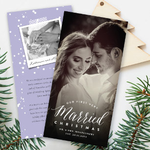 Our First Very Married Christmas Mr & Mrs Wedding Holiday Card
