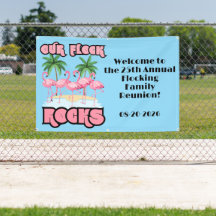 Our Flock Rocks Custom Flamingo Family Reunion