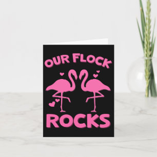 Our Flock Rocks Flamingo Matching Family Vacation Card