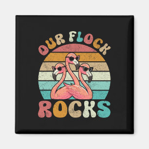 Our Flock Rocks Flamingo Matching Family Vacation Magnet