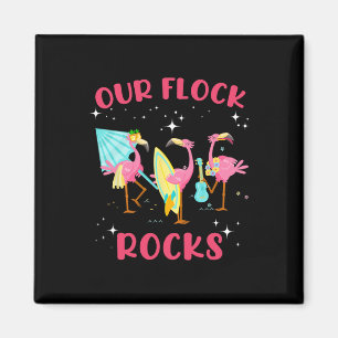 Our Flock Rocks Flamingo Matching Family Vacation Magnet