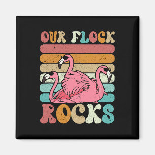 Our Flock Rocks Flamingo Matching Family Vacation Magnet