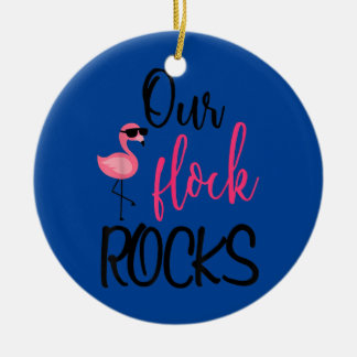 Our Flock Rocks Flamingo Mother's Day Ceramic Tree Decoration