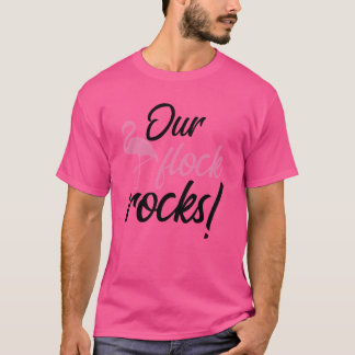 Our Flock Rocks Pink Flamingo Our Flock Rocks girl T-Shirt