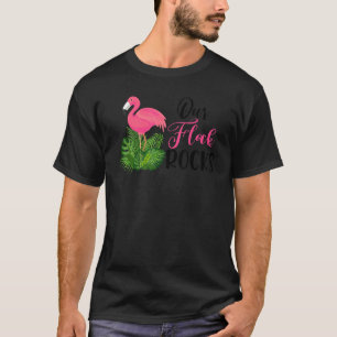 Our Flock Rocks Tropical Flamingo Matching Family  T-Shirt