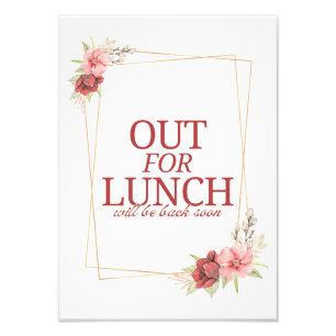 Our For Lunch Photo Print