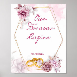 Our Forever Begins – Personalised Wedding Decor |