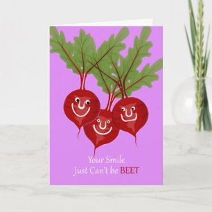 Our Friendship Can't be Beet, Cute Smiling Beets Card