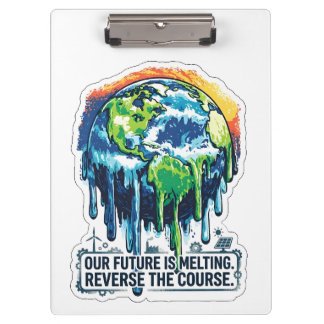 Our Future is Melting | Global Warming Awareness Clipboard