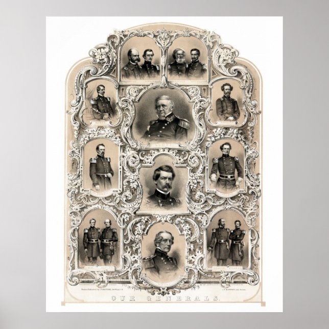 Our Generals -- Union Civil War Poster (Front)