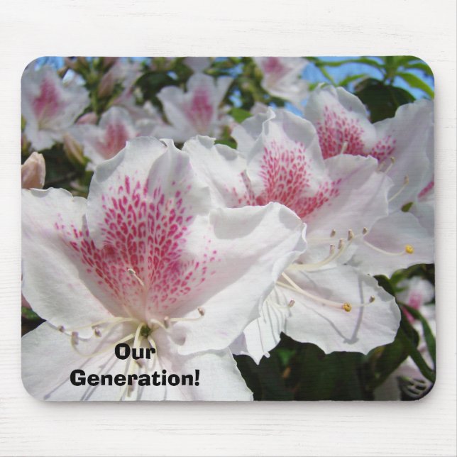 Our Generation! mousepad Pink White Azalea Flowers (Front)