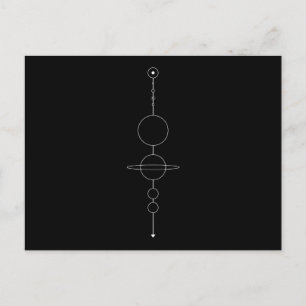 our geometric solar system postcard