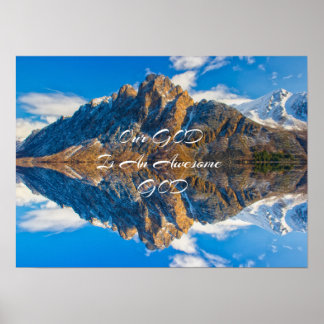 Our God is Awesome mountain photo print