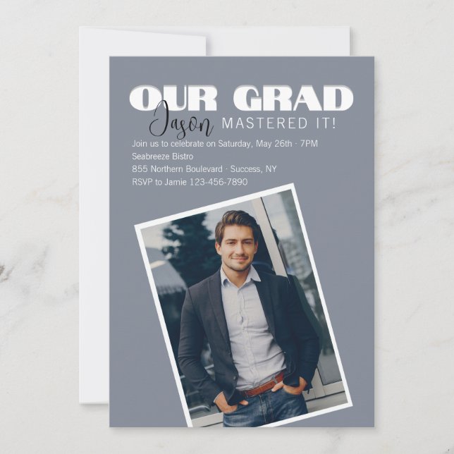 Our Grad Photo Graduation Invitation (Front)