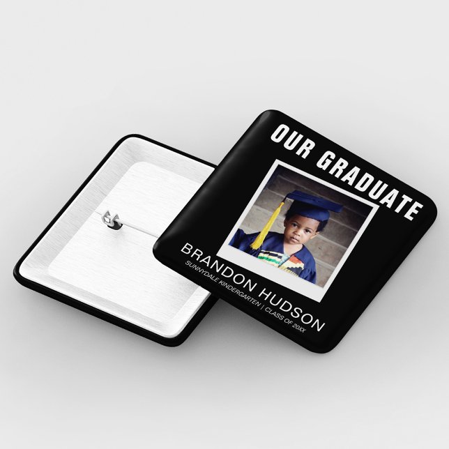 Our Graduate Instant Photo | Graduation 15 Cm Square Badge (Creator Uploaded)