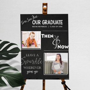 Our Graduate    Then & Now  Graduation Photo Poster