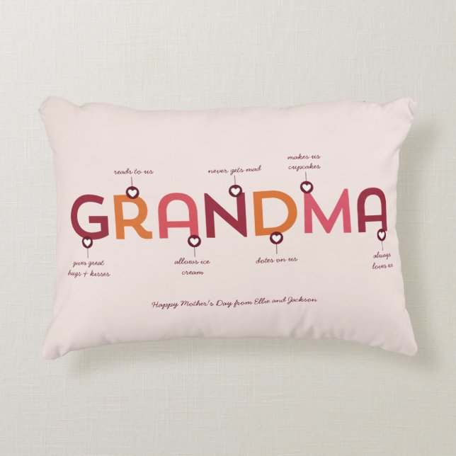 Our Grandma Is... Pillow for Mother's Day (Front)