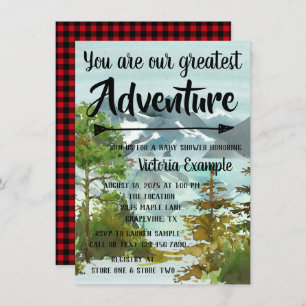 Our Greatest Adventure Baby Shower Inivtations Invitation