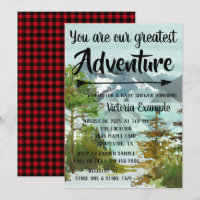 Our Greatest Adventure Baby Shower Inivtations
