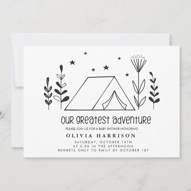 Our Greatest Adventure Baby Shower  Invitation (Front)