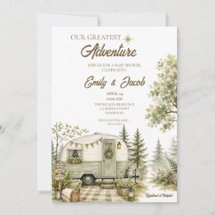 Our Greatest Adventure Baby Shower Invitation