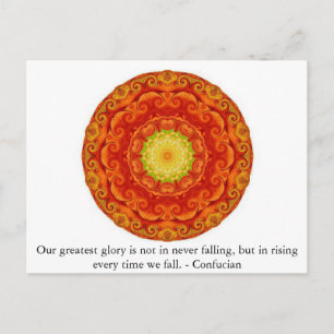 Our greatest glory is not in never falling, but... postcard