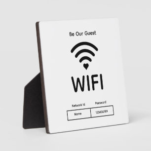 Our Guest Wifi Password Tabletop Plaque with Easel