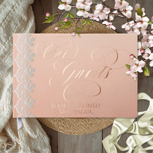 Our Guests Lace - Rose Gold Foil Guestbook