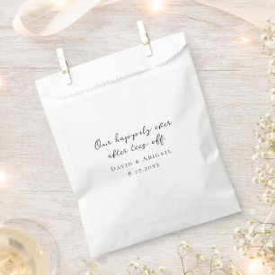 'Our Happily Ever After Tees Off' Wedding Custom Favour Bags