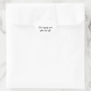 'Our Happily Ever After Tees Off' Wedding Favours Heart Sticker
