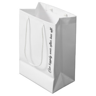 'Our Happily Ever After Tees Off' Wedding Favours Medium Gift Bag