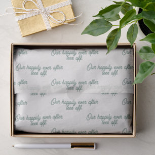 'Our Happily Ever After Tees Off' Wedding Favours Tissue Paper